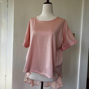 Eri + Ali Pink Layered Hi-Low Top – Size S